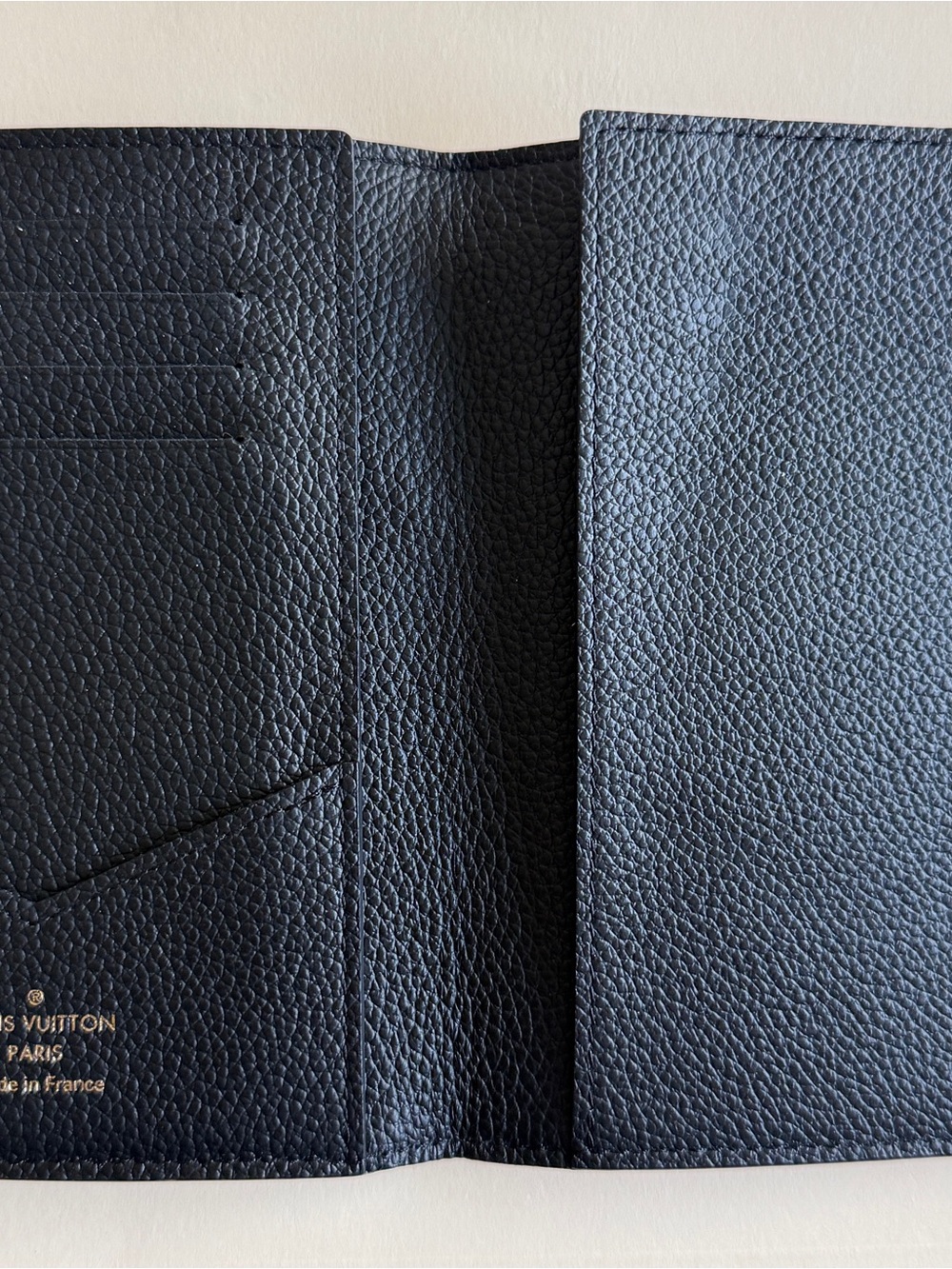 Louis Vuitton Black Embossed Monogram Leather Passport Cover - Picture 3 of 3